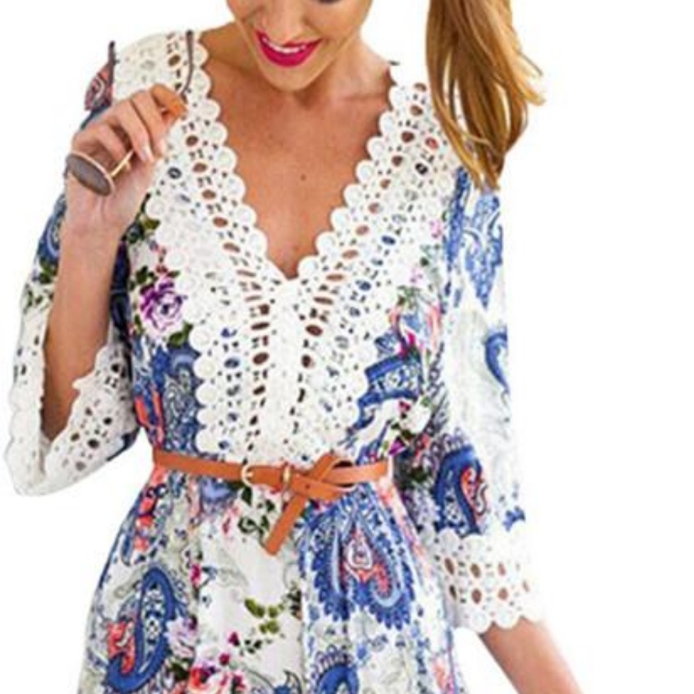 PAISLEY LACE BOHO BEACH DRESS (CROCHET)